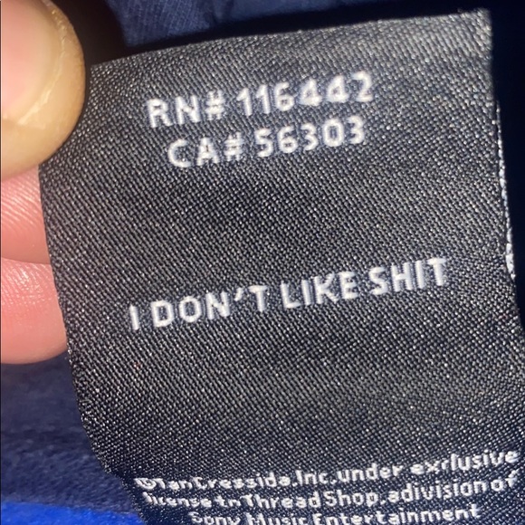 Sweatshirt by EARL hoodie M blue I don’t like sh*t - Picture 6 of 9